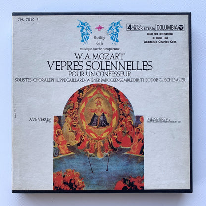 オープンリール/ テオドール・グシュルバウアー / モーツァルトの宗教音楽 ミサ曲 他 / 国内盤 7号 4トラック 19cm/s (7 1/2IPS) ライナー COLUMBIA 7PS-7010-R
