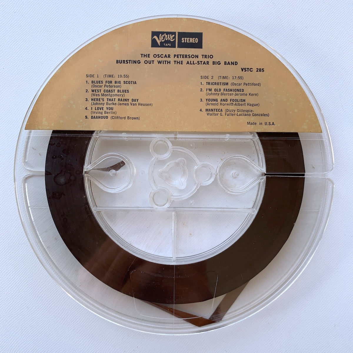 オープンリール/ OSCAR PETERSON / BURSTING OUT WITH THE ALL-STAR BIG BAND / US盤 7号 4トラック 19cm/s (7 1/2IPS) VERVE VSTC285