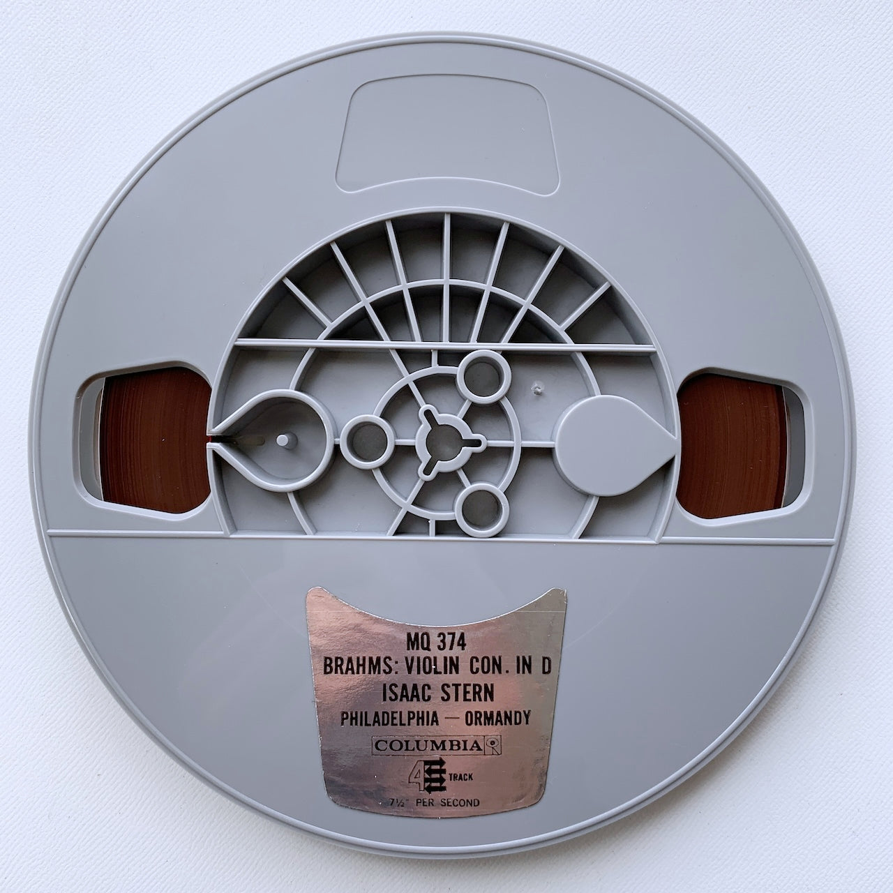 オープンリール/ スターン、オーマンディ / ブラームス：ヴァイオリン協奏曲 / US盤 7号 4トラック 19cm/s (7 1/2IPS) インサート COLUMBIA MQ374