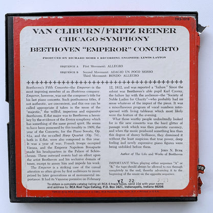 オープンリール/ クライバーン / ベートーヴェン：ピアノ協奏曲第5番「皇帝」 / US盤 7号 4トラック 9.5cm/s (3 3/4IPS) インサート RCA TR3-1019
