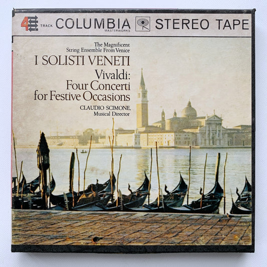 オープンリール/ イ・ソリスティ・ヴェネティ / ヴィヴァルディ：4つのヴァイオリンのための協奏曲 / US盤 7号 4トラック 19cm/s (7 1/2IPS) インサート COLUMBIA MQ781