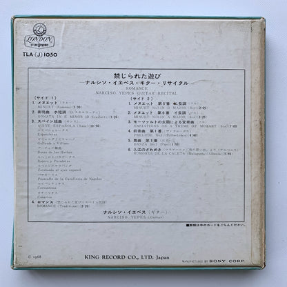 オープンリール/ ナルシソ・イエペス / ギター・リサイタル 禁じられた遊び / 国内盤 7号 4トラック 19cm/s (7 1/2IPS) ライナー LONDON TLA(J)-1050