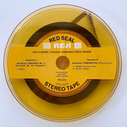 オープンリール/ クライバーン / ベートーヴェン：ピアノ協奏曲第5番「皇帝」 / US盤 7号 4トラック 9.5cm/s (3 3/4IPS) インサート RCA TR3-1019