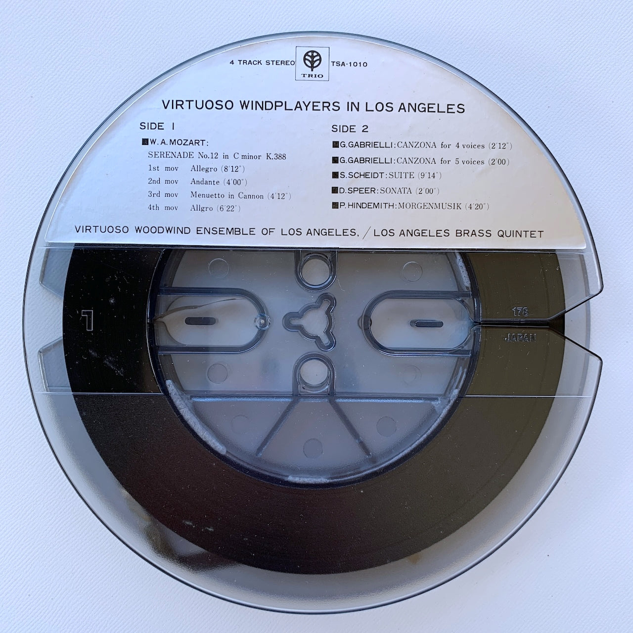オープンリール/ ロス・アンジェルス金管五重奏団 / ロス・アンジェルスの管楽器の名手たち / 国内盤 7号 4トラック 19cm/s (7 1/2IPS) 帯・ライナー TRIO TSA-1010