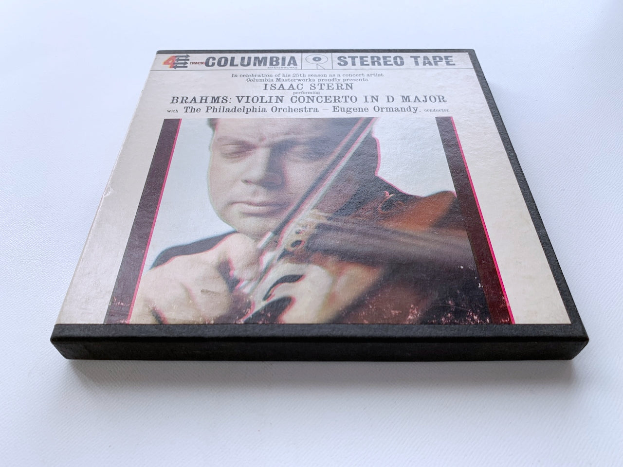 オープンリール/ スターン、オーマンディ / ブラームス：ヴァイオリン協奏曲 / US盤 7号 4トラック 19cm/s (7 1/2IPS) インサート COLUMBIA MQ374