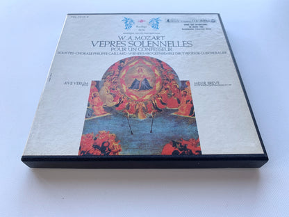 オープンリール/ テオドール・グシュルバウアー / モーツァルトの宗教音楽 ミサ曲 他 / 国内盤 7号 4トラック 19cm/s (7 1/2IPS) ライナー COLUMBIA 7PS-7010-R