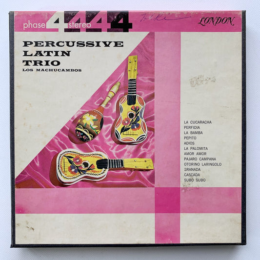 オープンリール/ LOS MACHUCAMBOS / PERCUSSIVE LATIN TRIO / US盤 7号 4トラック 19cm/s (7 1/2IPS) LONDON LPL74012
