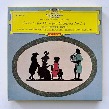 オープンリール/ ザイフェルト、カラヤン / モーツァルト：ホルン協奏曲 / 国内盤 7号 4トラック 19cm/s (7 1/2IPS) ライナー DGG XG1023