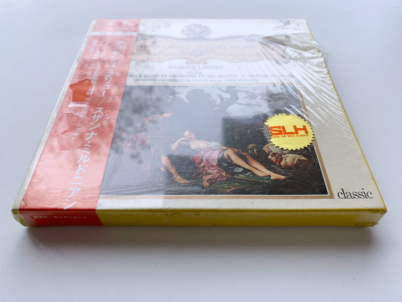 【未開封】オープンリール/ ラリュー、ミルドニアン / モーツァルト：フルートとハープのための協奏曲 他 / 国内盤 7号 4トラック 19cm/s (7 1/2IPS) 帯 KING TXA-1004