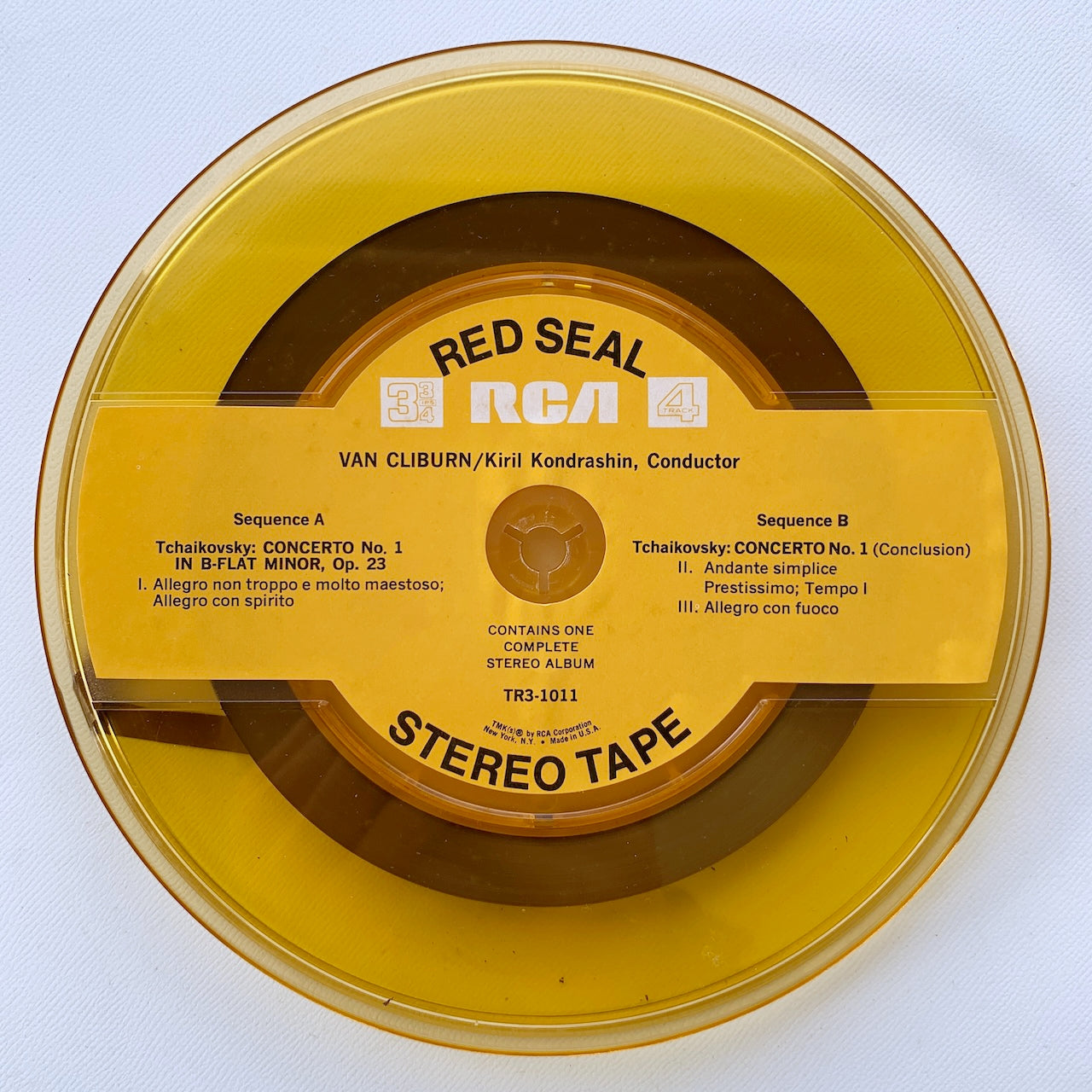 オープンリール/ クライバーン / チャイコフスキー：ピアノ協奏曲第1番 / US盤 7号 4トラック 9.5cm/s (3 3/4IPS) RCA TR3-1011