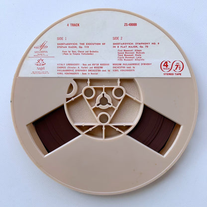 オープンリール/ キリル・コンドラシン / ショスタコーヴィチ：交響曲第9番 / US盤 7号 4トラック 19cm/s (7 1/2IPS) MELODIYA ZS40000