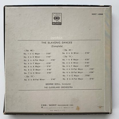 オープンリール/ ジョージ・セル / ドヴォルザーク：スラヴ舞曲(全曲) / 国内盤 7号 4トラック 19cm/s (7 1/2IPS) ライナー CBS SONY SONT-12069
