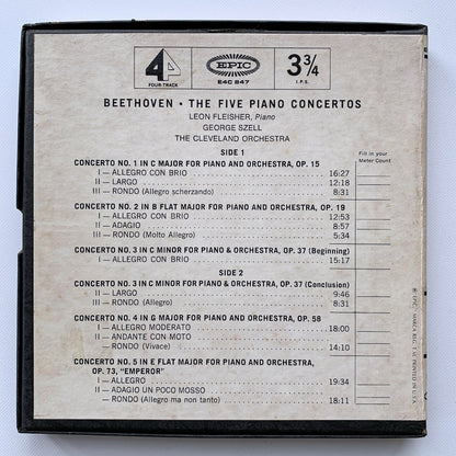 オープンリール/ フライシャー、セル / ベートーヴェン：ピアノ協奏曲 / US盤 7号 4トラック 19cm/s (7 1/2IPS) EPIC E4C847