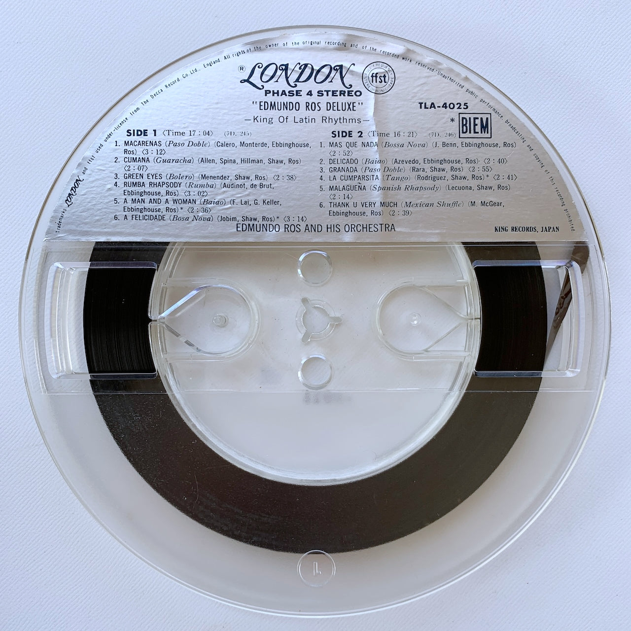 オープンリール/ EDMUNDO ROS / DELUXE / 国内盤 7号 4トラック 19cm/s (7 1/2IPS) ライナー LONDON TLA-4025