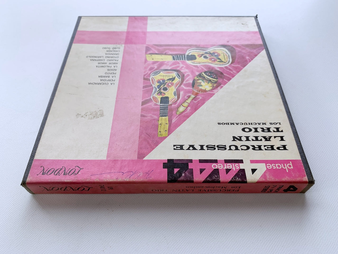 オープンリール/ LOS MACHUCAMBOS / PERCUSSIVE LATIN TRIO / US盤 7号 4トラック 19cm/s (7 1/2IPS) LONDON LPL74012