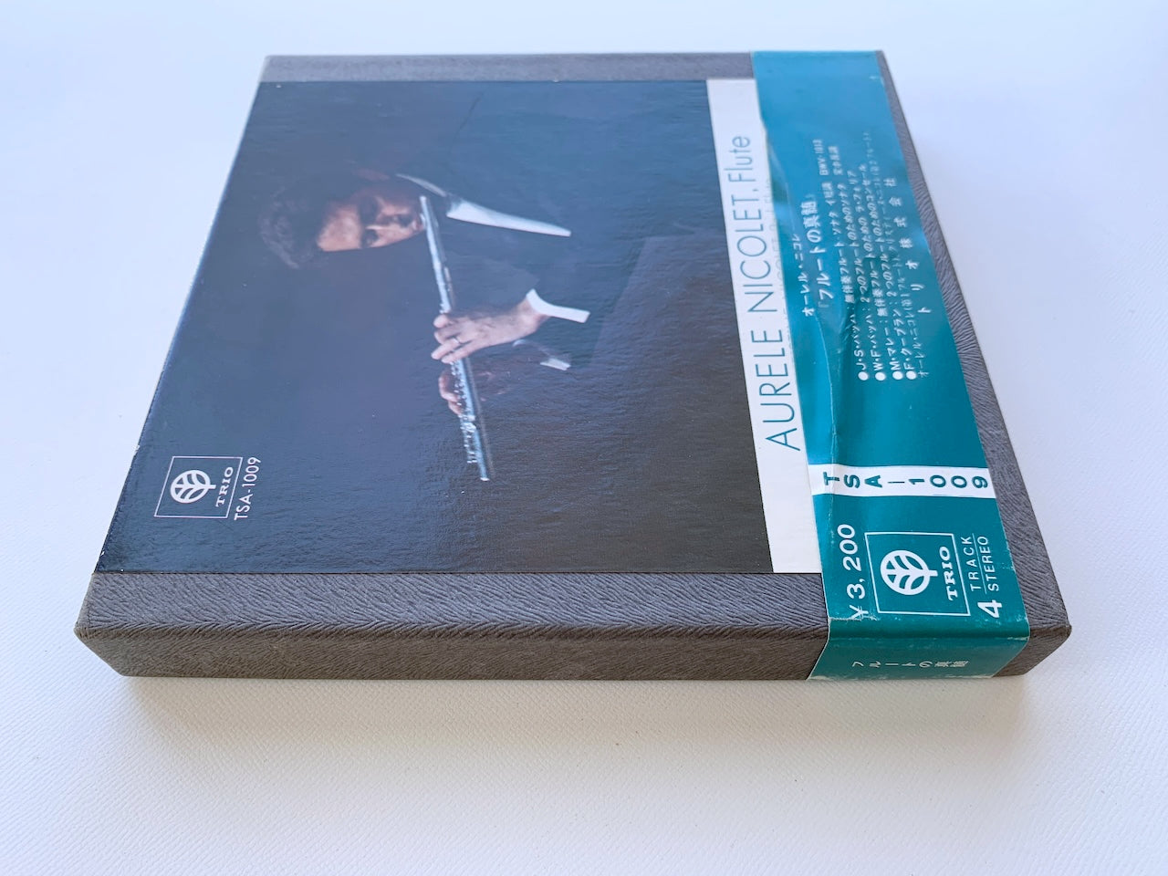 オープンリール/ オーレル・ニコレ / フルートの真髄 J.S.バッハ：無伴奏フルート・ソナタ 他 / 国内盤 7号 4トラック 19cm/s (7 1/2IPS) 帯・ライナー TRIO TSA-1009