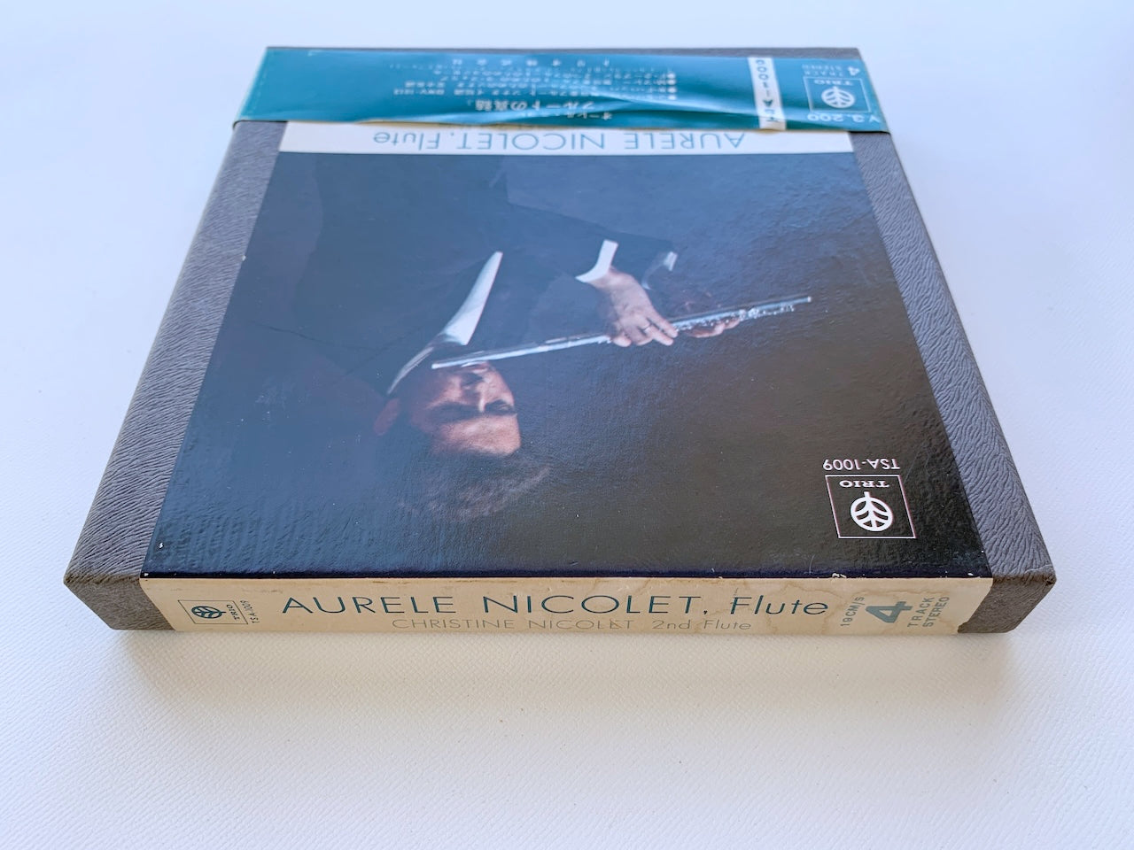 オープンリール/ オーレル・ニコレ / フルートの真髄 J.S.バッハ：無伴奏フルート・ソナタ 他 / 国内盤 7号 4トラック 19cm/s (7 1/2IPS) 帯・ライナー TRIO TSA-1009