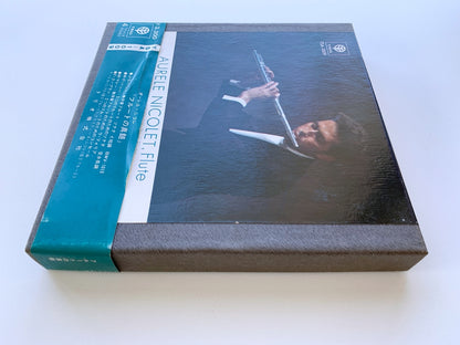 オープンリール/ オーレル・ニコレ / フルートの真髄 J.S.バッハ：無伴奏フルート・ソナタ 他 / 国内盤 7号 4トラック 19cm/s (7 1/2IPS) 帯・ライナー TRIO TSA-1009