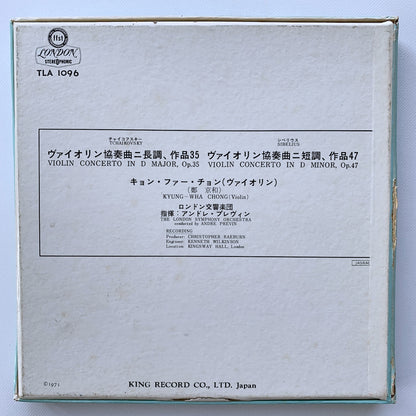 オープンリール/ チョン・キョンファ / チャイコフスキー/シベリウス：ヴァイオリン協奏曲 / 国内盤 7号 4トラック 19cm/s (7 1/2IPS) ライナー LONDON TLA-1096