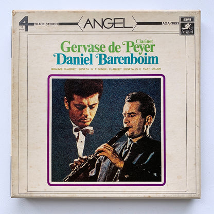オープンリール/ ジェルヴァース・ドゥ・ペイエ / ブラームス：クラリネットソナタ第1番、第2番 / 国内盤 7号 4トラック 19cm/s (7 1/2IPS) ライナー EMI AXA-3093