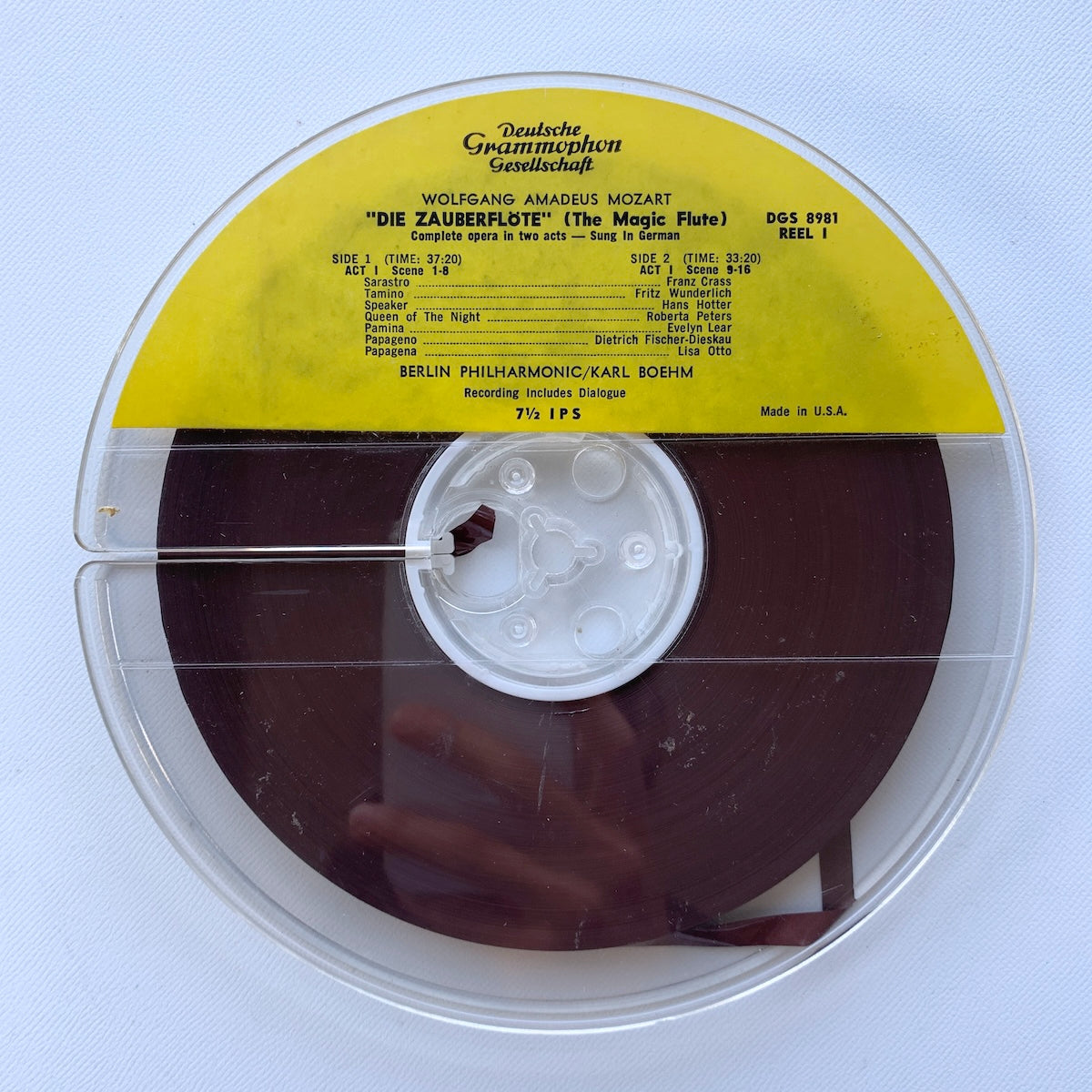 オープンリール/ カール・ベーム / モーツァルト: 歌劇「魔笛」他 / US盤 2本組 7号 4トラック 19cm/s (7 1/2IPS) インサート DGG DGS8981