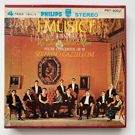 オープンリール/ イ・ムジチ合奏団 / ヴィヴァルディ :フルート協奏曲集「海の嵐」 / 国内盤 7号 4トラック 19cm/s (7 1/2IPS) ライナー PHILIPS PRT-4002