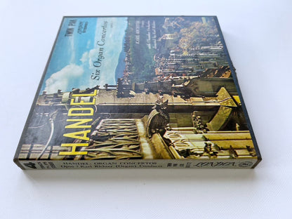 オープンリール/ カール・リヒター / ヘンデル：オルガン協奏曲集 / US盤 7号 4トラック 19cm/s (7 1/2IPS) インサート LONDON LCK80112