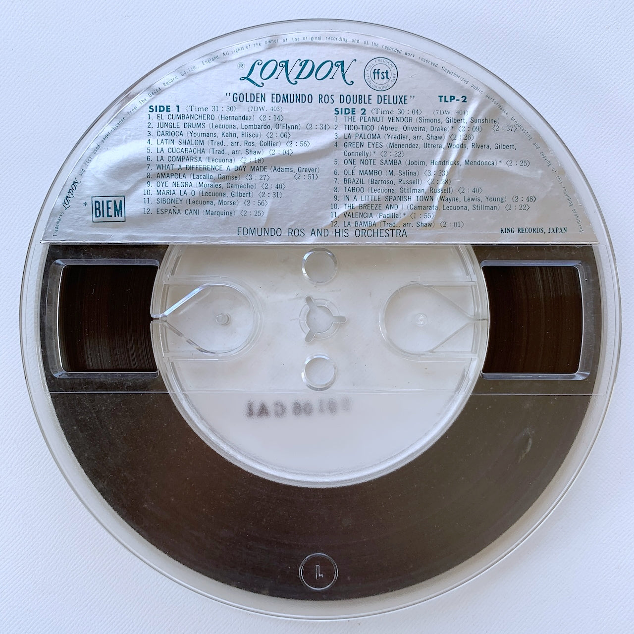 オープンリール/ EDMUNDO ROS / GOLDEN EDMUNDO ROS DOUBLE DELUXE / 国内盤 7号 4トラック 19cm/s (7 1/2IPS) ライナー LONDON TLP-2