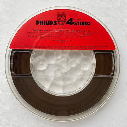オープンリール/ イ・ムジチ合奏団 / ヴィヴァルディ :フルート協奏曲集「海の嵐」 / 国内盤 7号 4トラック 19cm/s (7 1/2IPS) ライナー PHILIPS PRT-4002