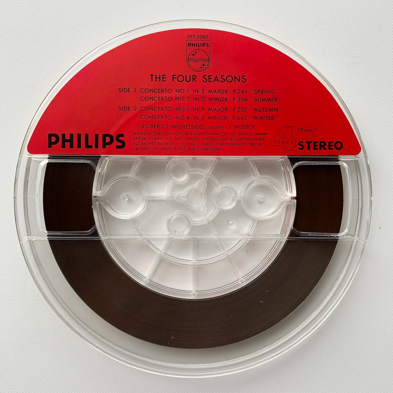 オープンリール/ イ・ムジチ合奏団 / ヴィヴァルディ : 協奏曲集「四季」 / 国内盤 7号 4トラック 19cm/s (7 1/2IPS) 帯・ライナー PHILIPS SFT-2080