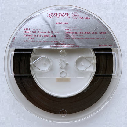 オープンリール/ ペーター・マーク / メンデルスゾーン：交響曲第3番「スコットランド」他 / 国内盤 7号 4トラック 19cm/s (7 1/2IPS) ライナー LONDON TLA1030