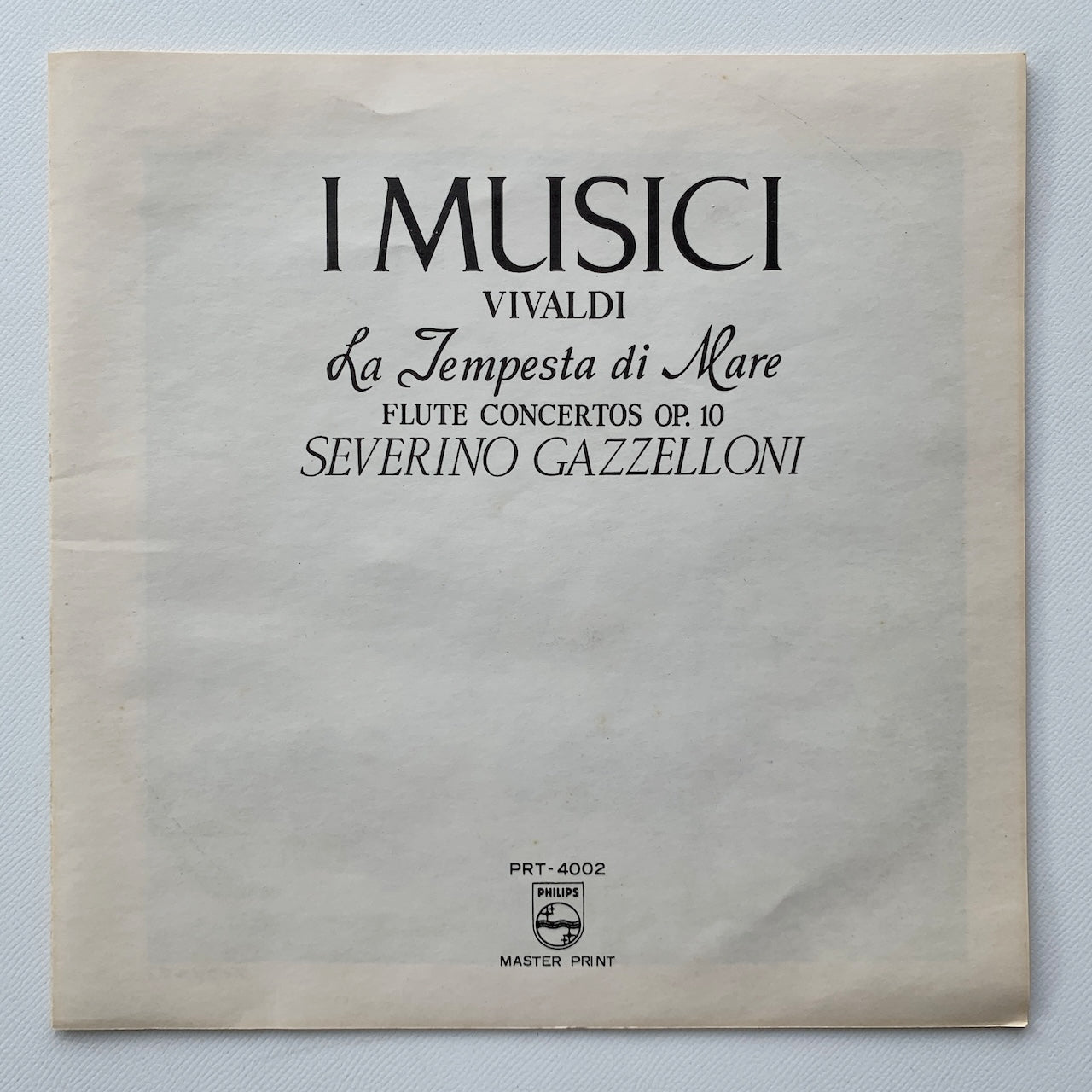オープンリール/ イ・ムジチ合奏団 / ヴィヴァルディ :フルート協奏曲集「海の嵐」 / 国内盤 7号 4トラック 19cm/s (7 1/2IPS) ライナー PHILIPS PRT-4002