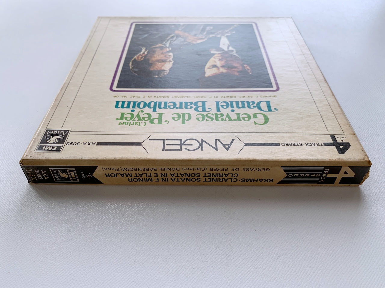 オープンリール/ ジェルヴァース・ドゥ・ペイエ / ブラームス：クラリネットソナタ第1番、第2番 / 国内盤 7号 4トラック 19cm/s (7 1/2IPS) ライナー EMI AXA-3093