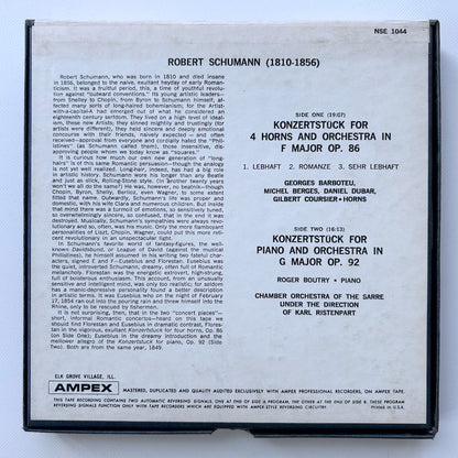 オープンリール/ バルボトゥ、ベルジュ 他 / シューマン：4本のホルンと管弦楽のためのコンツェルトシュテュック / US盤 7号 4トラック 19cm/s (7 1/2IPS) NONESUCH NSE1044
