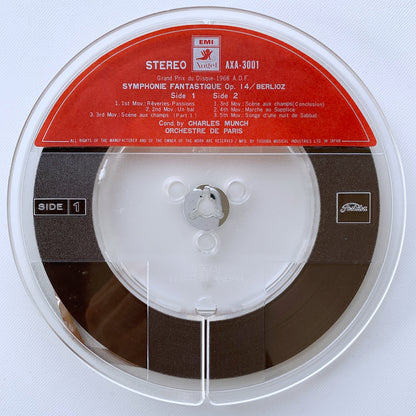 オープンリール/ シャルル・ミンシュ / ベルリオーズ：幻想交響曲 / 国内盤 7号 4トラック 19cm/s (7 1/2IPS) ライナー ANGEL AXA-3001