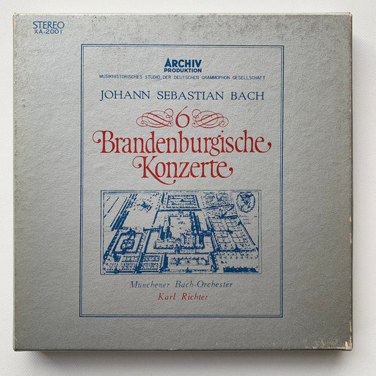 オープンリール/ カール・リヒター / J.S.バッハ：ブランデンブルク協奏曲(全曲) / 国内盤 7号 4トラック 19cm/s (7 1/2IPS) ライナー ARCHIV XA-2001