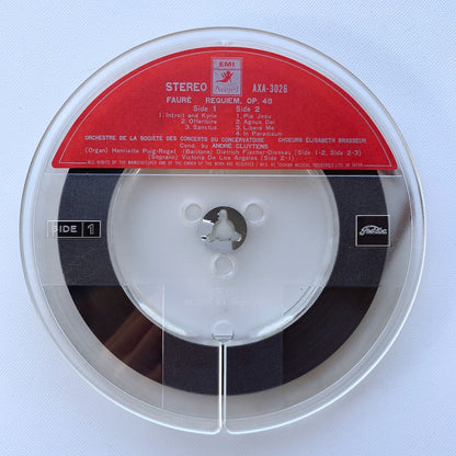 オープンリール/ アンドレ・クリュイタンス / フォーレ：レクイエム / 国内盤 7号 4トラック 19cm/s (7 1/2IPS) ライナー EMI AXA-3026
