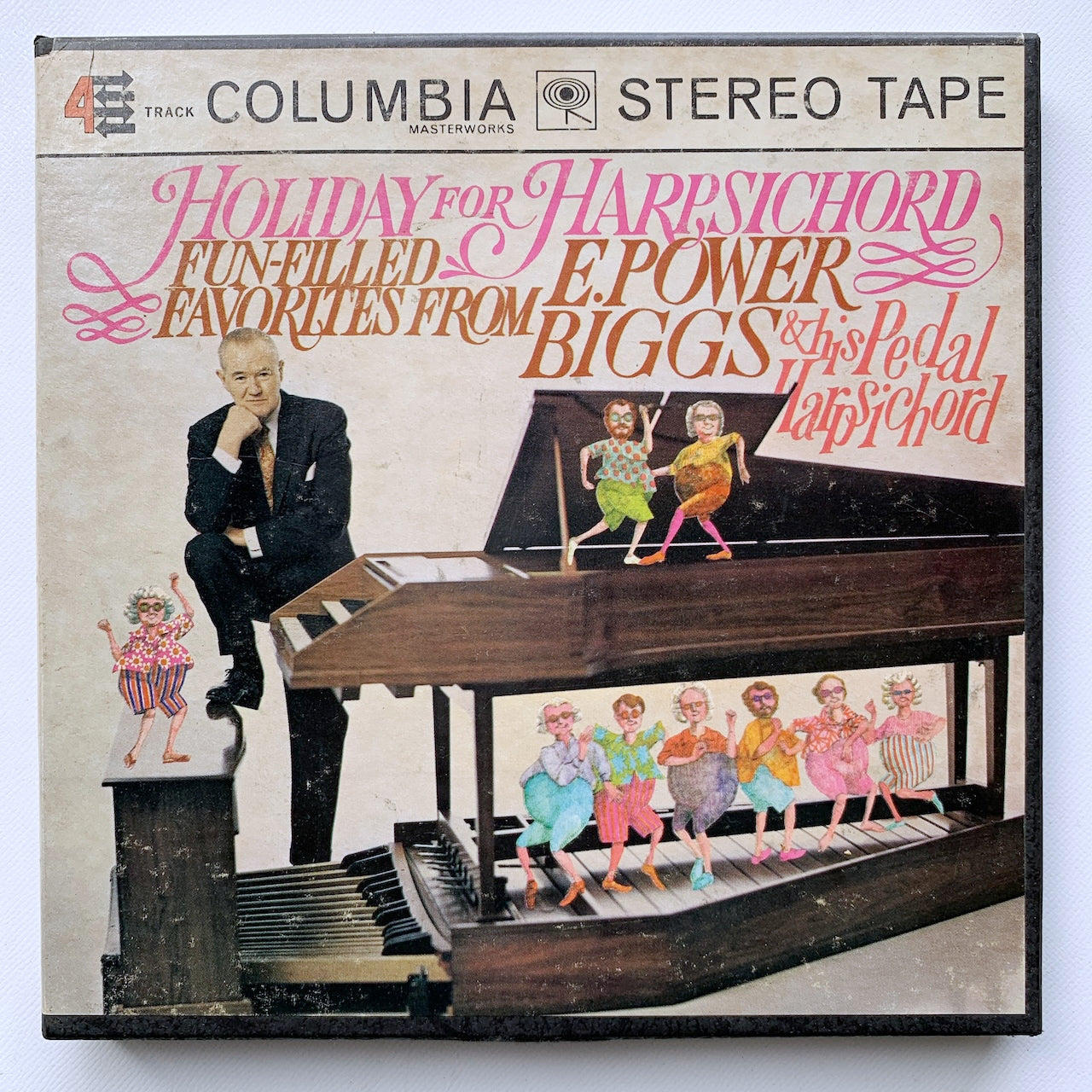 オープンリール/ E.POWE BIGGS / HOLIDAY FOR HARPSICHORD / US盤 7号 4トラック 19cm/s (7 1/2IPS) インサート COLUMBIA MQ804