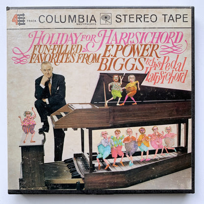 オープンリール/ E.POWE BIGGS / HOLIDAY FOR HARPSICHORD / US盤 7号 4トラック 19cm/s (7 1/2IPS) インサート COLUMBIA MQ804