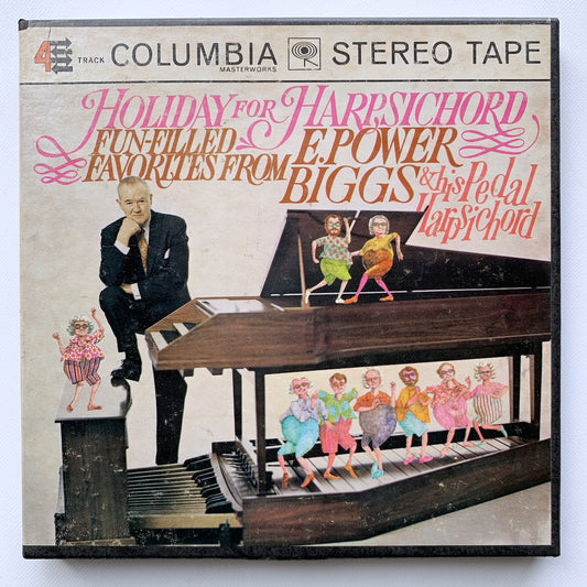 オープンリール/ E.POWE BIGGS / HOLIDAY FOR HARPSICHORD / US盤 7号 4トラック 19cm/s (7 1/2IPS) インサート COLUMBIA MQ804