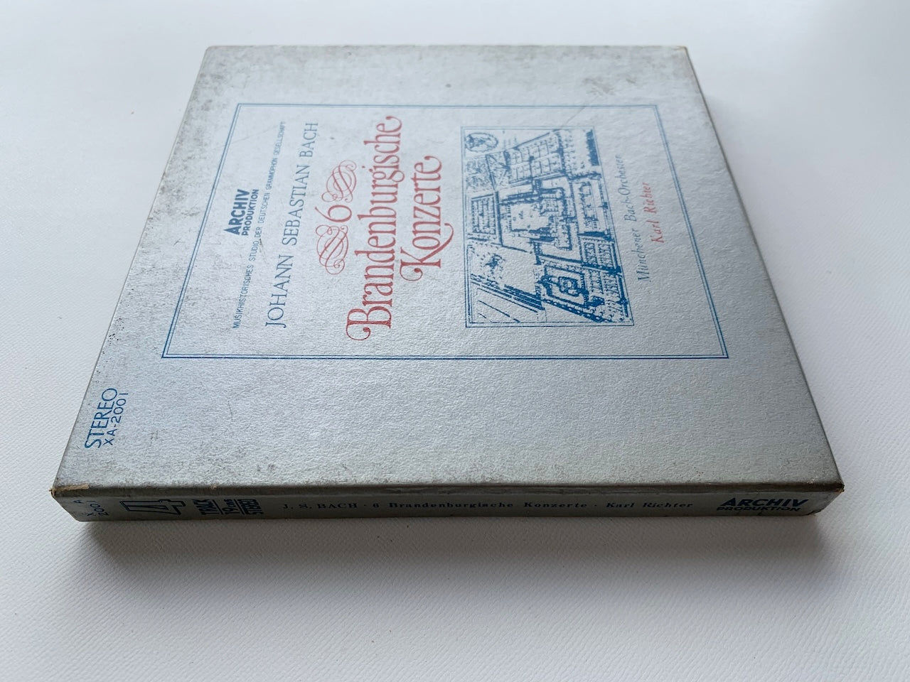 オープンリール/ カール・リヒター / J.S.バッハ：ブランデンブルク協奏曲(全曲) / 国内盤 7号 4トラック 19cm/s (7 1/2IPS) ライナー ARCHIV XA-2001