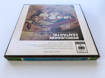 オープンリール/ 秋山和慶、JAPAN PERCUSSION ENSEMBLE / PERCUSSION FANTASTIC パーカッションの脅威 / 国内盤 7号 4トラック 19cm/s (7 1/2IPS) ライナー CBS SONY SONT12070J