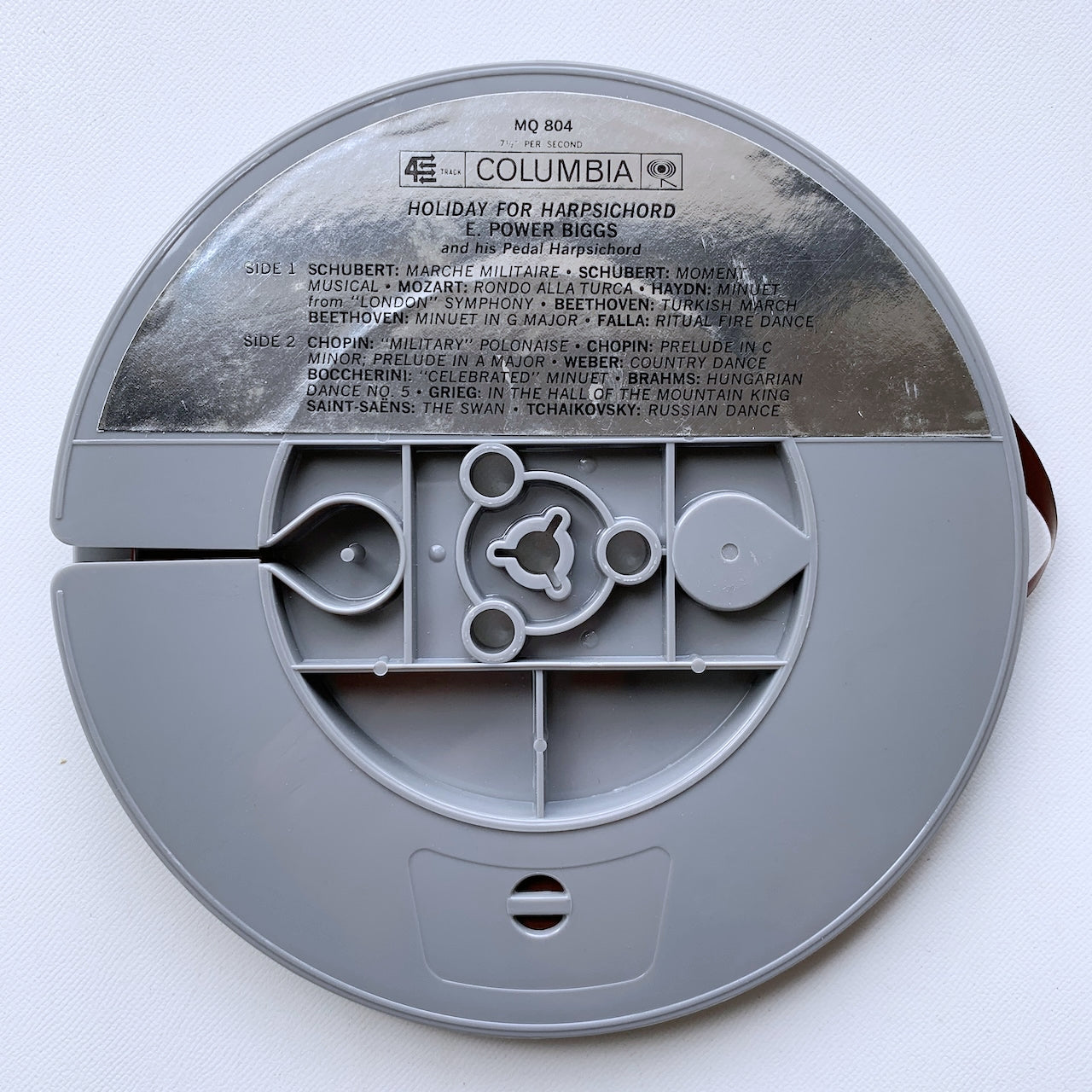 オープンリール/ E.POWE BIGGS / HOLIDAY FOR HARPSICHORD / US盤 7号 4トラック 19cm/s (7 1/2IPS) インサート COLUMBIA MQ804