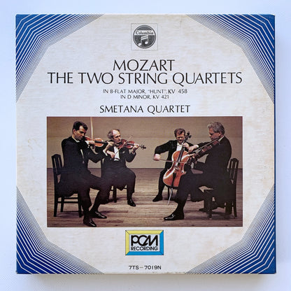 オープンリール/ スメタナ四重奏団 / モーツァルト：弦楽四重奏曲第17番「狩」、第15番 / 国内盤 7号 4トラック 19cm/s (7 1/2IPS) ライナー COLUMBIA 7TS-7019N