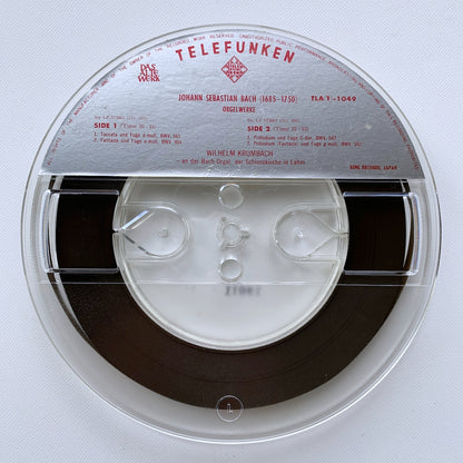 オープンリール/ ウィルヘルム・クルムバッハ / J.S.バッハ：オルガン作品集 / 国内盤 7号 4トラック 19cm/s (7 1/2IPS) ライナー TELEFUNKEN TLA(T)1049