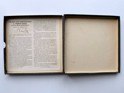 オープンリール/ E.POWE BIGGS / HOLIDAY FOR HARPSICHORD / US盤 7号 4トラック 19cm/s (7 1/2IPS) インサート COLUMBIA MQ804