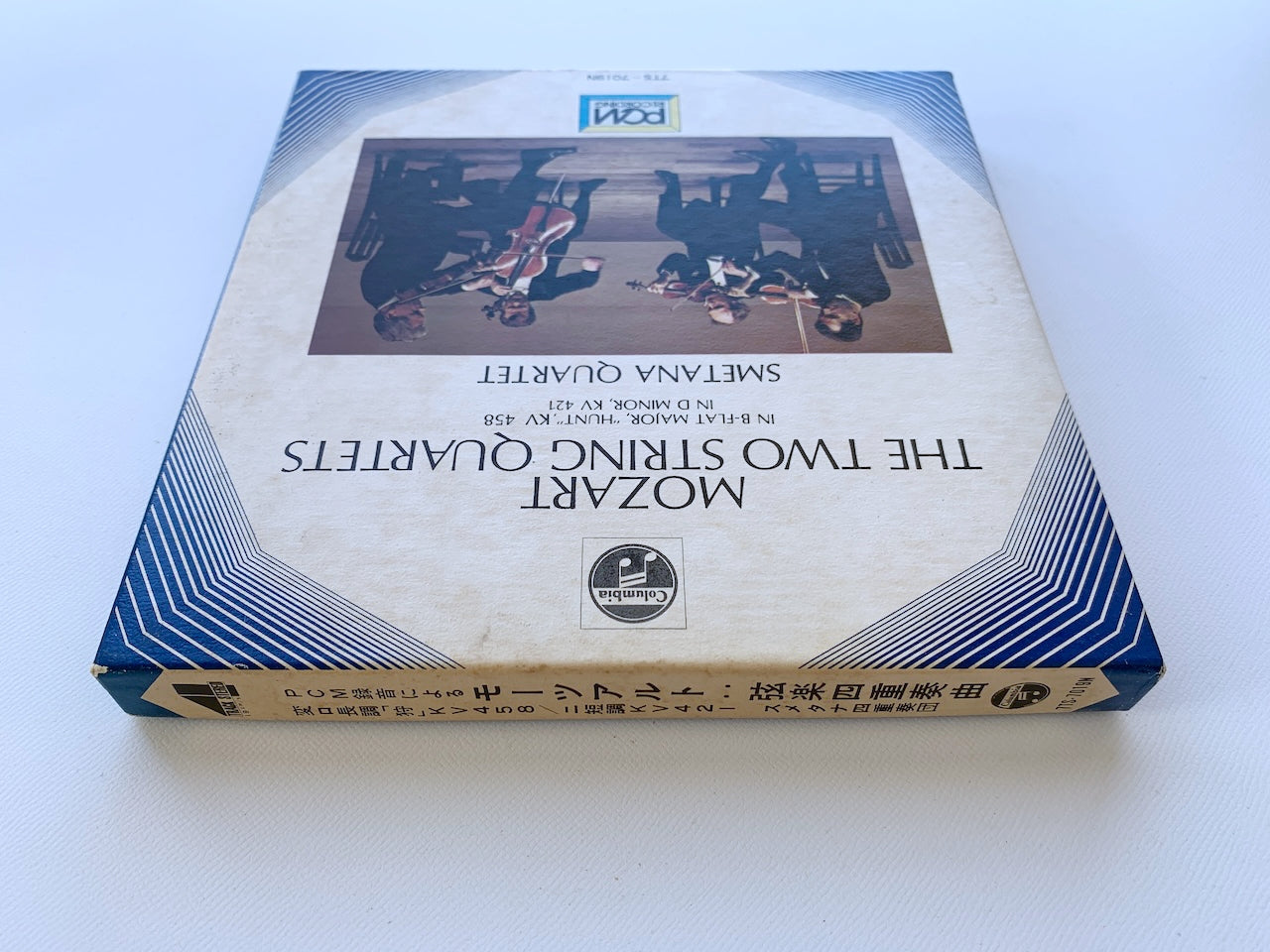 オープンリール/ スメタナ四重奏団 / モーツァルト：弦楽四重奏曲第17番「狩」、第15番 / 国内盤 7号 4トラック 19cm/s (7 1/2IPS) ライナー COLUMBIA 7TS-7019N