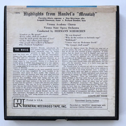 オープンリール/ ウィーン・アカデミー合唱団、シェルヘン / ヘンデル：オラトリオ「メサイア」(抜粋) / US盤 7号 4トラック 19cm/s (7 1/2IPS) インサート WESTMINSTER 14095