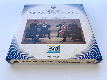 オープンリール/ スメタナ四重奏団 / モーツァルト：弦楽四重奏曲第17番「狩」、第15番 / 国内盤 7号 4トラック 19cm/s (7 1/2IPS) ライナー COLUMBIA 7TS-7019N