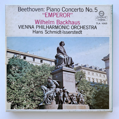オープンリール/ ウィルヘルム・バックハウス / ベートヴェン：ピアノ協奏曲第5番「皇帝」 / 国内盤 7号 4トラック 19cm/s (7 1/2IPS) ライナー LONDON TLA1065